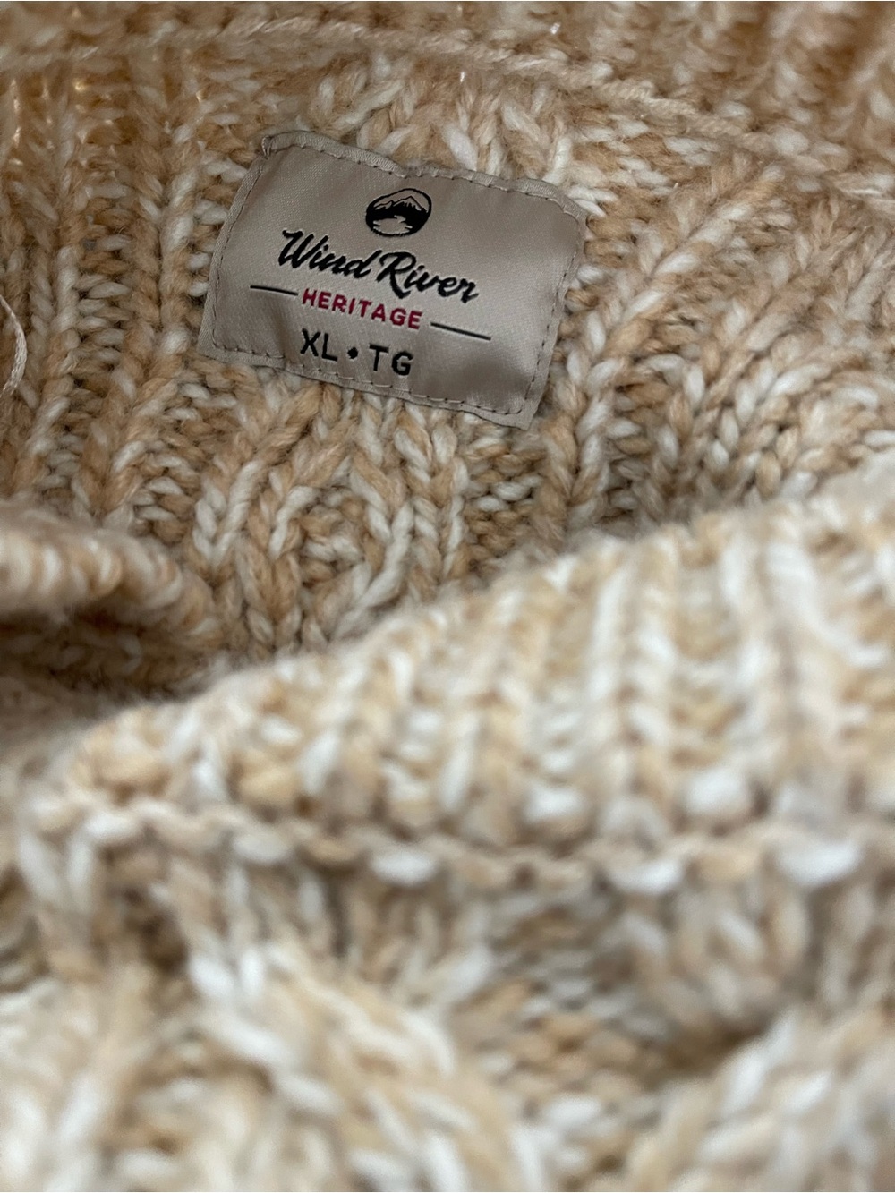 Wind River Cable Knit Crewneck Sweater - Beige - Picture 4 of 5